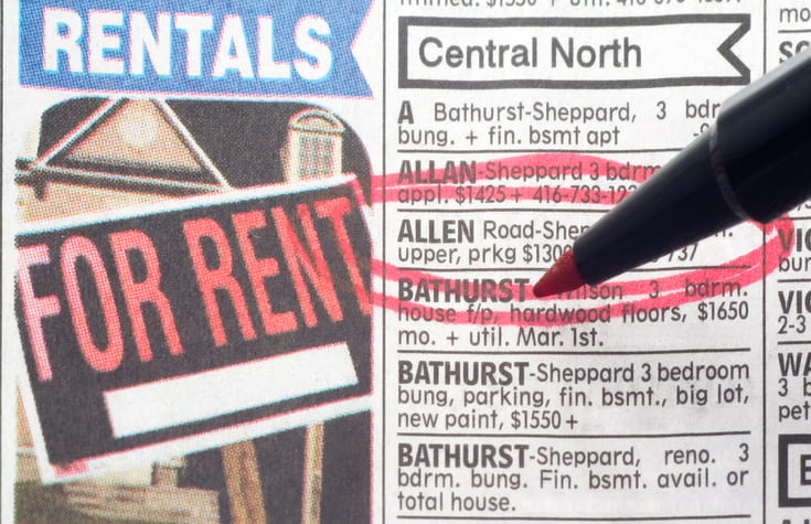 Picture of address in the newspaper